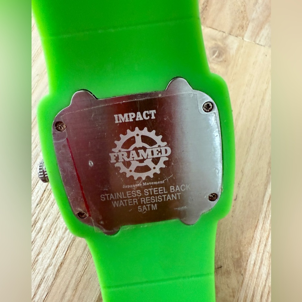 Framed Impact Rectangular Bright Green Silicone W… - image 5